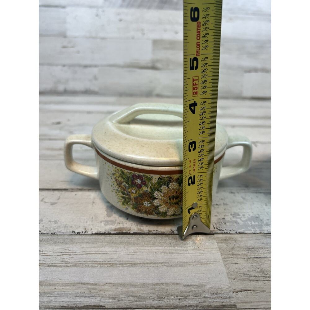 Vintage MCM Lenox Temper-Ware Magic Garden Creamer and Sugar Bowl USA - Picture 8 of 9
